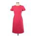 Talbots Casual Dress - Sheath: Burgundy Solid Dresses - Women's Size 2 Petite