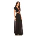 Free People Pants & Jumpsuits | Free People Santoshi Embroidered Wide Leg Pants Black Boho #Ob800774 Size 4 | Color: Black | Size: 4