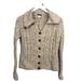 J. Crew Sweaters | J. Crew Hand Knit Cashmere Wool Blend Cream Button Sweater Cardigan Size Xs | Color: Brown/Cream | Size: Xs