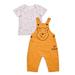 Disney Matching Sets | Disney Winnie The Pooh Baby Boy Overall And T Shirt Outfit Set | Color: Yellow | Size: 6-9mb