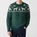 J. Crew Sweaters | New J. Crew Men's Lambswool Fair Isle Crewneck Sweater In Green Dog Hound Print | Color: Green/White | Size: S