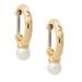 Kate Spade Jewelry | Kate Spade Gold Pearl Huggies Hoop Earrings | Color: Gold/White | Size: Os