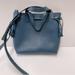 Madewell Bags | Madewell Blue Leather Transport Drawstring Bucket Crossbody Bag | Color: Blue | Size: Os