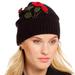 Kate Spade Accessories | Kate Spade New York Flower Poppy Black Beanie Hat | Color: Black/Red | Size: Os
