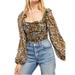 Free People Tops | Free People Nwt Mabel Black Combo Printed Long Sleeve Boho Blouse Size Medium | Color: Black/Gold | Size: M