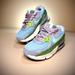 Nike Shoes | Nike Air Max 90 Se1 (Ps) Dq4017-400 Size 11c Youth Blue Wolf Grey Lilac Green | Color: Blue/Green/Red | Size: 11c