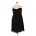 Donna Morgan Cocktail Dress - Party Strapless Sleeveless: Black Print Dresses - New - Women's Size 14