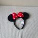 Disney Accessories | Disney Minnie Mouse Ears Headband Youth Size | Color: Black/Red | Size: Osbb
