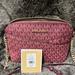 Michael Kors Bags | Michael Kors Jet Set Travel Medium Logo Dome Crossbody Bag In Mulberry | Color: Gold/Pink | Size: Os