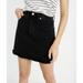 Madewell Skirts | Madewell Jean Skirt 30 Black Rigid Denim Raw Edge Mini | Color: Black | Size: 10