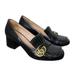 Gucci Shoes | Gucci Marmont Mid Heel Fringe Classic Pumps \\ 38 (8) | Color: Black/Gold | Size: 38eu