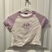 Brandy Melville Tops | Brandy Melville Purple And White Angel Heaven Sent Baby Tee | Color: Purple/White | Size: S