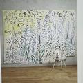 Anthropologie Wall Decor | Anthropologie Petaled Meadow Wallpaper Mural | Color: Blue/Yellow | Size: Os