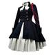 YuanJuli Halloween Vintage Dresses for Women, Vintage Princess Court Patchwork Gothic Dress Fashion Collar Women's Dress, Black, 5X-Large