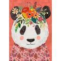 AmsoAn Panda with Flowers Wooden Puzzle Jigsaw Puzzles Adult Jigsaw Collection Game Puzzle Educational Games Puzzles Games Educational Games/600Pcs