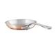 Mauviel M'TRIPLY S Polished Copper & Stainless Steel Frying Pan With Cast Stainless Steel Handle, 10.24-in, Made In France