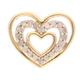 Jollys Jewellers Women's 9Carat Yellow Gold 0.10ct Diamond Heart Pendant (15x13mm)