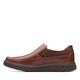 Clarks Mens Slip On Casual Shoe Un Abode Go - Dark Tan Leather - UK Size 9G - EU Size 43 - US Size 10M