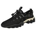 Mesh Sports Shoes Men's Hiking Shoes Lightweight Shoes Men's Trainers Soft Non-Slip Running Shoes Trainers Men Black 43 Casual Shoes Breathable Sports Shoes Men 44 Trekking Shoes, black, 10 UK