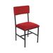 BFM Seating Meghan Metal Low Back Side Chair Faux Leather/Upholste/Metal in Red | 34.5 H x 17.25 W x 18.5 D in | Wayfair JS33CM2165-2165SB