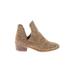 COCONUTS by Matisse Ankle Boots: Slip-on Chunky Heel Boho Chic Tan Leopard Print Shoes - Women's Size 7 - Almond Toe