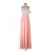 Lela Rose Bridesmaid Cocktail Dress - Formal Open Neckline Sleeveless: Pink Print Dresses - New - Women's Size 2