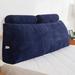 MAXYOYO Wedge Headboard Reading Pillow Cotton Blend in Blue | 20 H x 60 W x 8 D in | Wayfair H-RPD-QUEEN-Blue