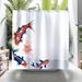 ULLI HOME Cox Koi Fish Shower Curtain Polyester in Blue/Gray | 74 H x 71 W in | Wayfair Cox_Multi_71x74