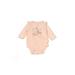 Baby Gap Long Sleeve Onesie: Pink Bottoms - Size 0-3 Month