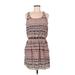 Guess Casual Dress - Mini Scoop Neck Sleeveless: Pink Aztec or Tribal Print Dresses - Women's Size Medium