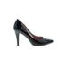 BCBGeneration Heels: Slip On Stiletto Cocktail Party Black Solid Shoes - Women's Size 9 - Pointed Toe