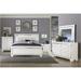 Orren Ellis Balliett Upholstered LED Panel Bedroom Set Full 6 Piece: Bed, Dresser, Mirror, 2 Nightstands, Chest Upholstered, in White | Wayfair