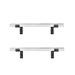 Gracie Oaks Burcker 2 Piece Oak Bracket Shelf Wood in Brown/White | 1 H x 43 W x 10 D in | Wayfair 0F3AF21DC4444B82852A2F4B9C73E262