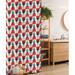 East Urban Home 29722_Ambesonne Stall Shower Curtain Retro Geometric Circle Forest Green Salmon Polyester in White | 72 H x 36 W in | Wayfair