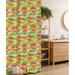 East Urban Home Stall Shower Curtain Funky Tiles Jade Green Marigold_46688 Polyester in White | 72 H x 36 W in | Wayfair