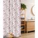 The Holiday Aisle® Stall Shower Curtain Kissing Couple Valentines Pale Pink Rose_45252 Polyester in White | 72 H x 36 W in | Wayfair