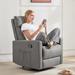 Latitude Run® Manual Recliner Chair Winback Single Sofa Linen in Black | 31.16 H x 27.13 W x 35.13 D in | Wayfair 18DCFE32149A4A869817E55F0ADC9F7E