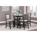 Red Barrel Studio® Milot Rectangular 42" L x 42" W Dining Set Wood in Black | 36 H x 42 W x 42 D in | Wayfair 0784A603E407412D8CF6BEF5E87A6A43