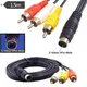 Câble adaptateur vidéo S-Vidéo MD4P 3 RCA mâle à 4 broches 3rca Rouge Jaune Blanc Nouveau