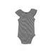 Just One You Made by Carter's Short Sleeve Onesie: Gray Stripes Bottoms - Size 3 Month