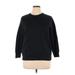 Just My Women's Size Sweatshirt: Black Solid Tops - Women's Size 1X Plus