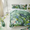 Housse de couette en satin de coton vert 200x200