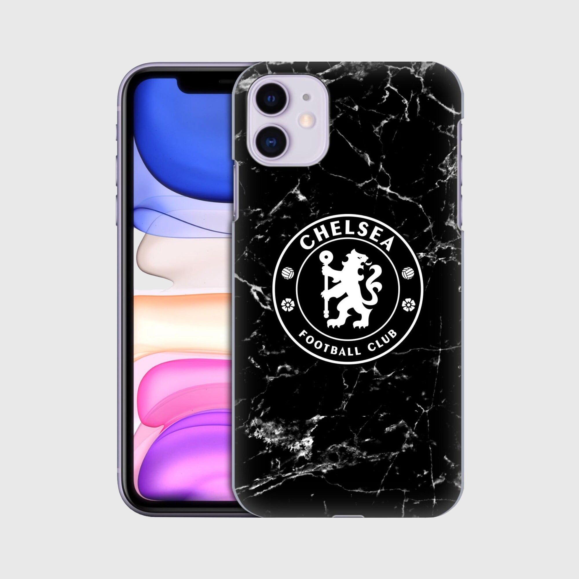 iPhone Étui rigide rigide Chelsea - Marbre noir
