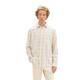 TOM TAILOR Denim Herren Relaxed Fit Flanell Hemd mit Karo-Muster, wool white tonal check, XXL