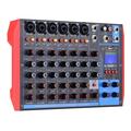 Dazzduo Mixing Console Audio +48V Power Music DJ Network Console Portable 8-Channel Console 8-Channel Console Audio +48V DJ Network Live Power Console Audio +48V