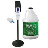 Kingdom Elite Series Touchless Hand Sanitizer Dispenser with Black Metallic Stand | 3 Power Settings | Liquid or Gel Sanitizer | 1 Gallon of Hand Sanitizer Included | Fine Mist Spray Nozzle.