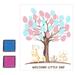 FRCOLOR 1 Set of Gender Reveal Party Fingerprint Tree Sign Baby Shower Guest Book Gender Reveal Party Supplies