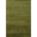 Green Tribal Gabbeh Oriental Foyer Rug Handmade Wool Carpet - 3'1"x 4'10"