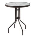 TFCFL 24 Patio Side Table Bistro Coffee Table Outdoor Garden Pool Yard Dinning Table