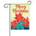 Stonehouse Collection - Merry Christmas Garden Flag - 12.5" x 18" - Double Sided Christmas Flag - Holiday Pointsetta